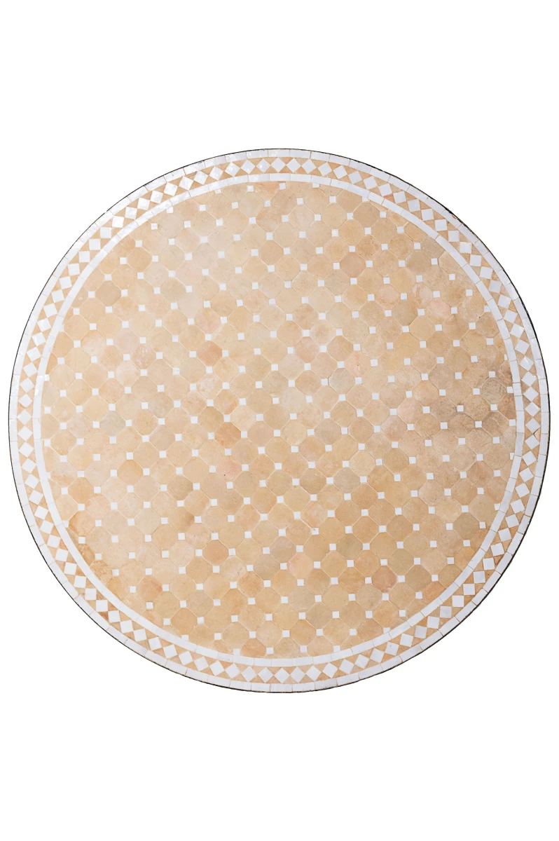 Moroccan Mosaic Table, Marrakech, Beige 17_2nd