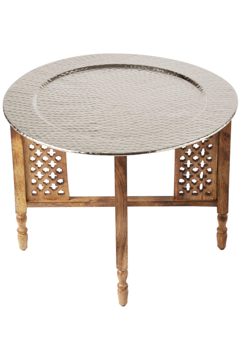 Hania Oriental Coffee Table, Silver and  box
