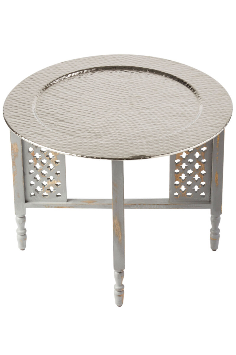 Hania Oriental Coffee Table, Gray and Si box