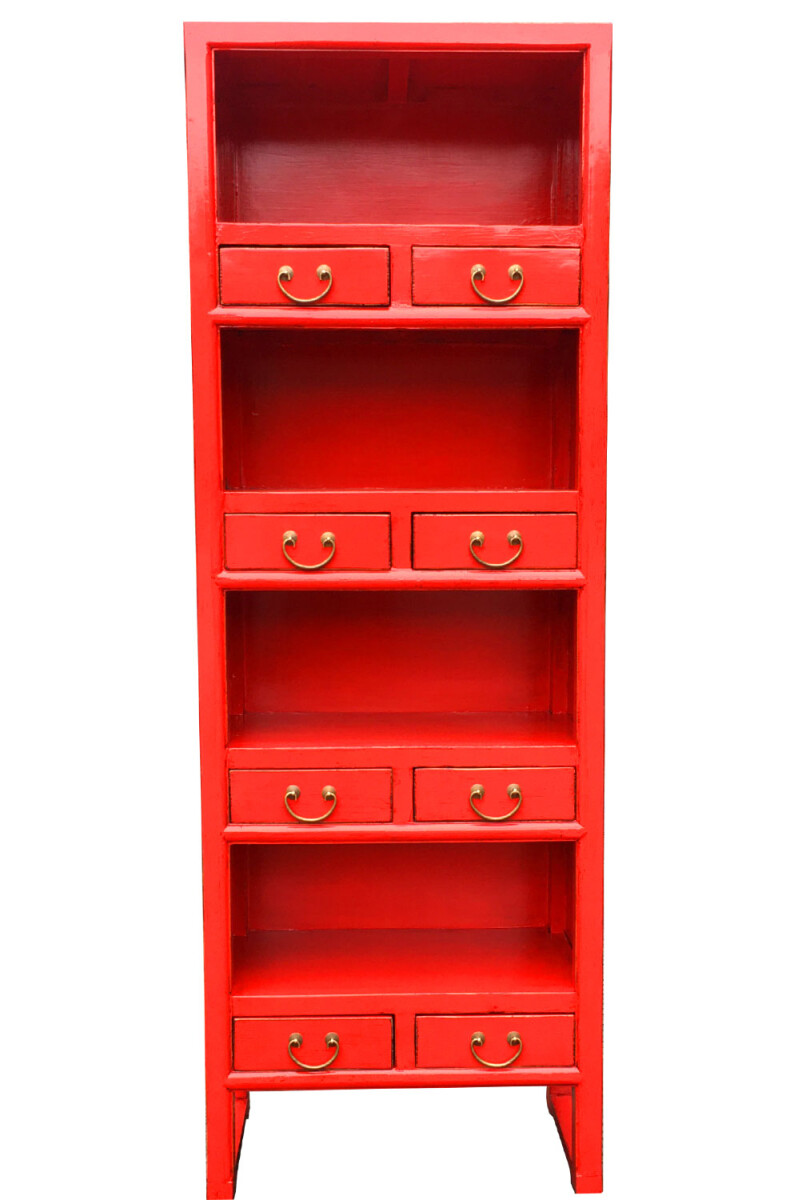 Vintage Kitchen Shelving Unit Akuma Red box