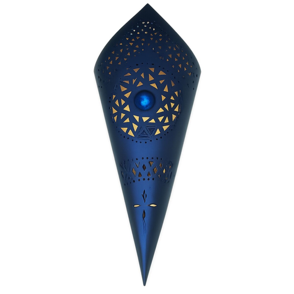 Fatma Blue Metal Wall Sconce | H 50 cm, Handcrafted,...