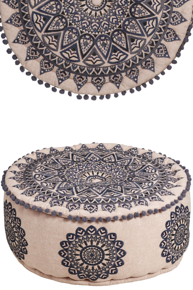 Aziza Black Oriental Pouf, Decorative Se box