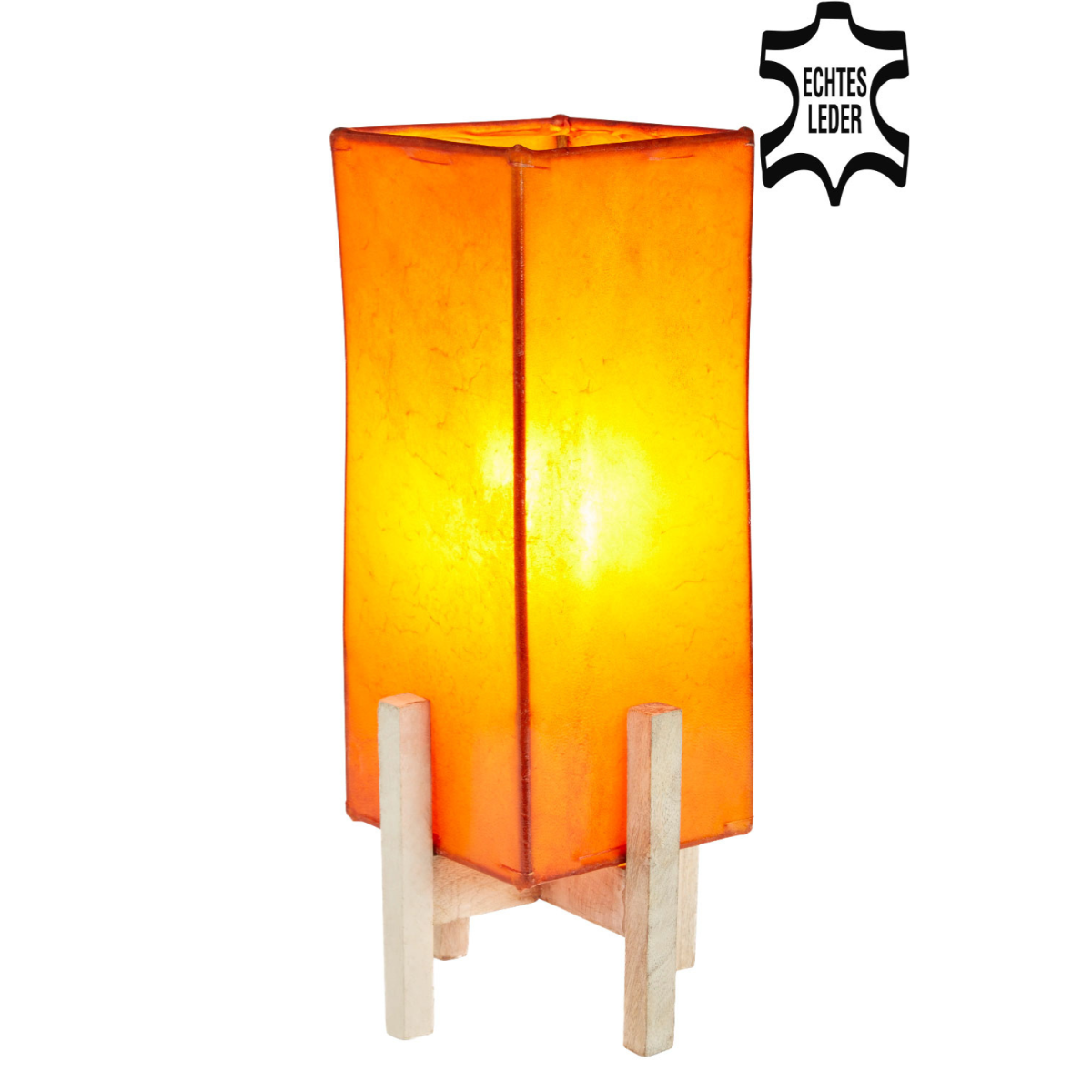 Janka Orange Table Lamp with White Base, box