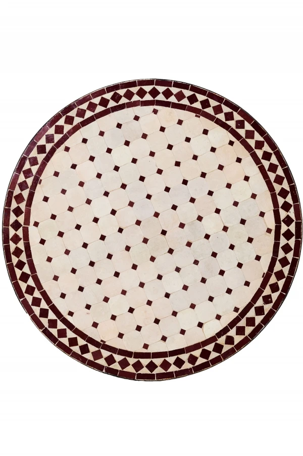 Moroccan Mosaic Table, Marrakech, Beige 10_2nd