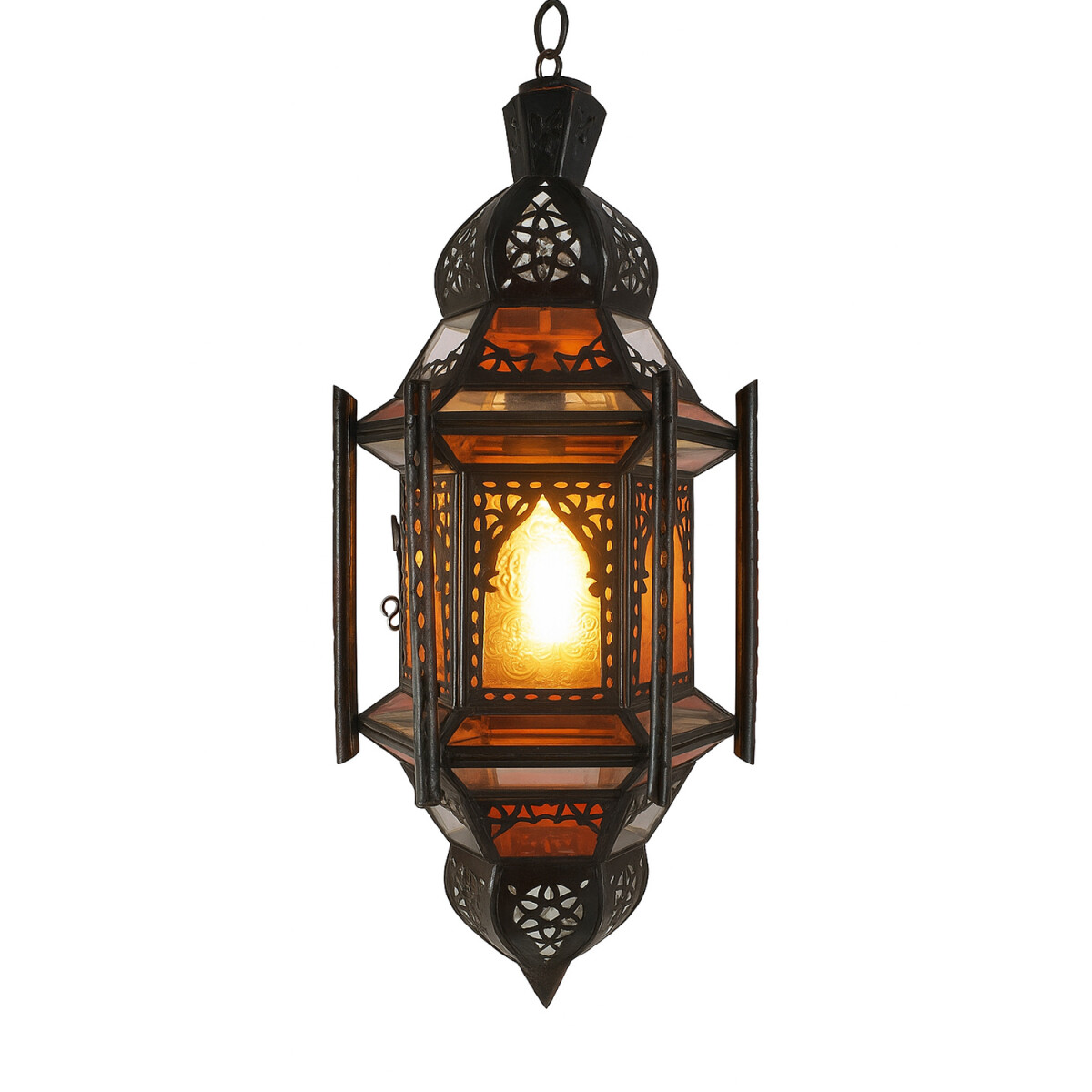 Jahan 45cm Pendant Light | Moroccan Metal and Glass Pendant 