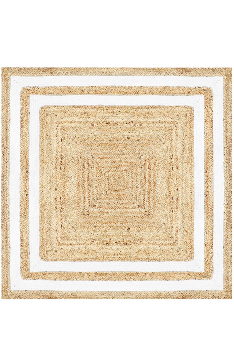 Chloe Jute Living Room Rug, 120 x 120 cm