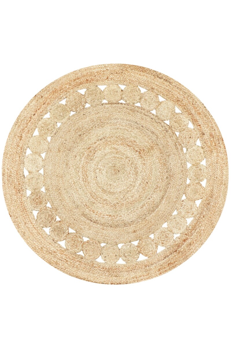 Jemina Natural Round Jute Rug, 120 cm