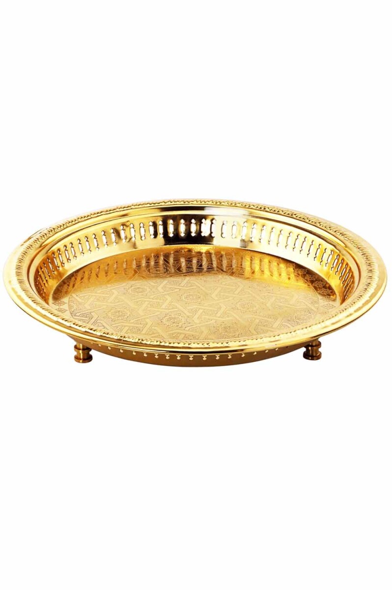 Oriental Serving Tray Juman 40cm Gold box
