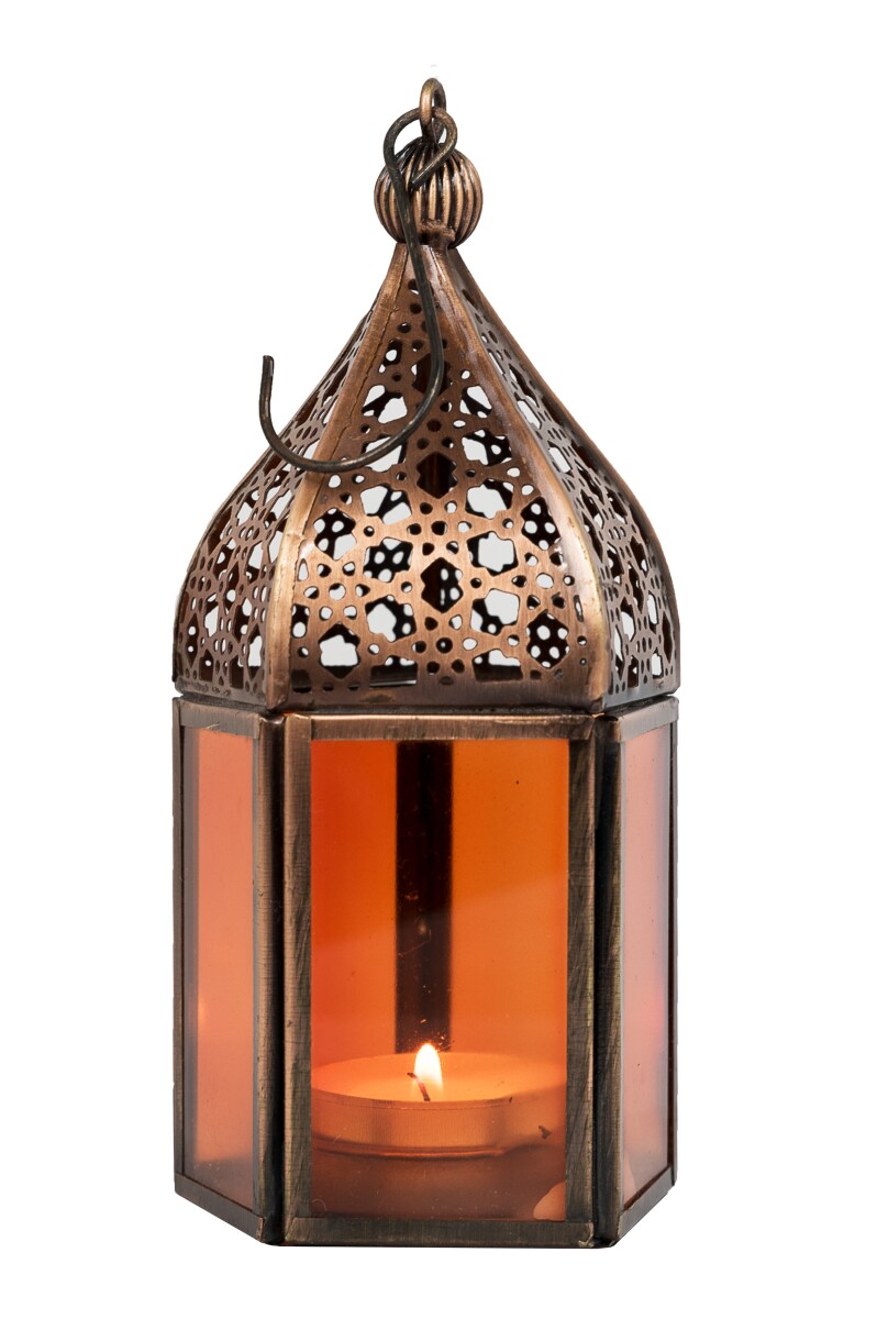 Meena Oriental Lantern - Orange box