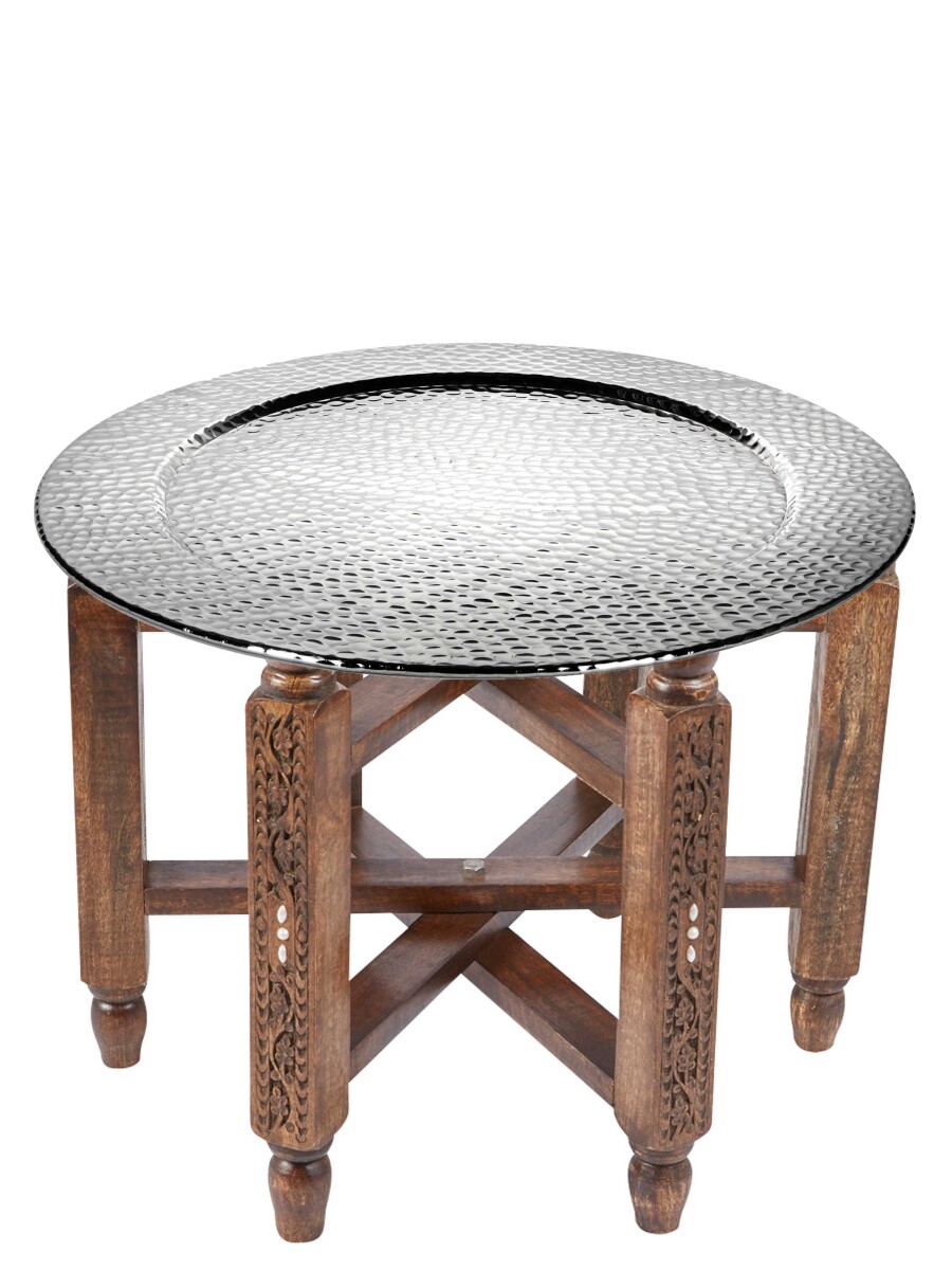 Halab Silver Oriental Coffee Table, 60 c box