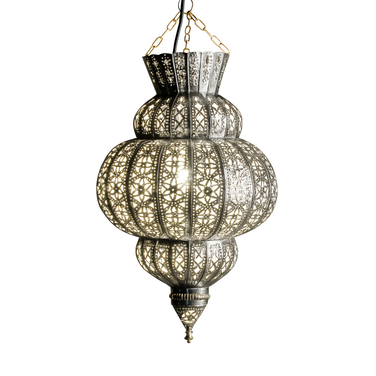 Harem Silver 45cm Oriental Pendant Light | Living Room Lamp