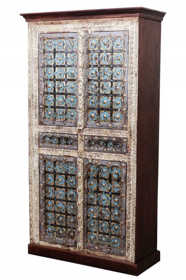 Indian antique Billur wardrobe - 1 - 185 box