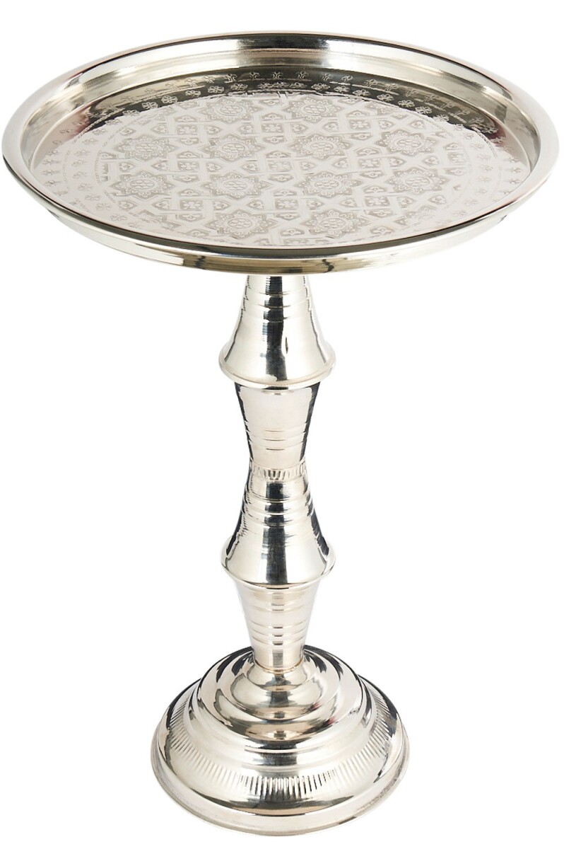 Oriental Brass Side Table and Flower Sto box