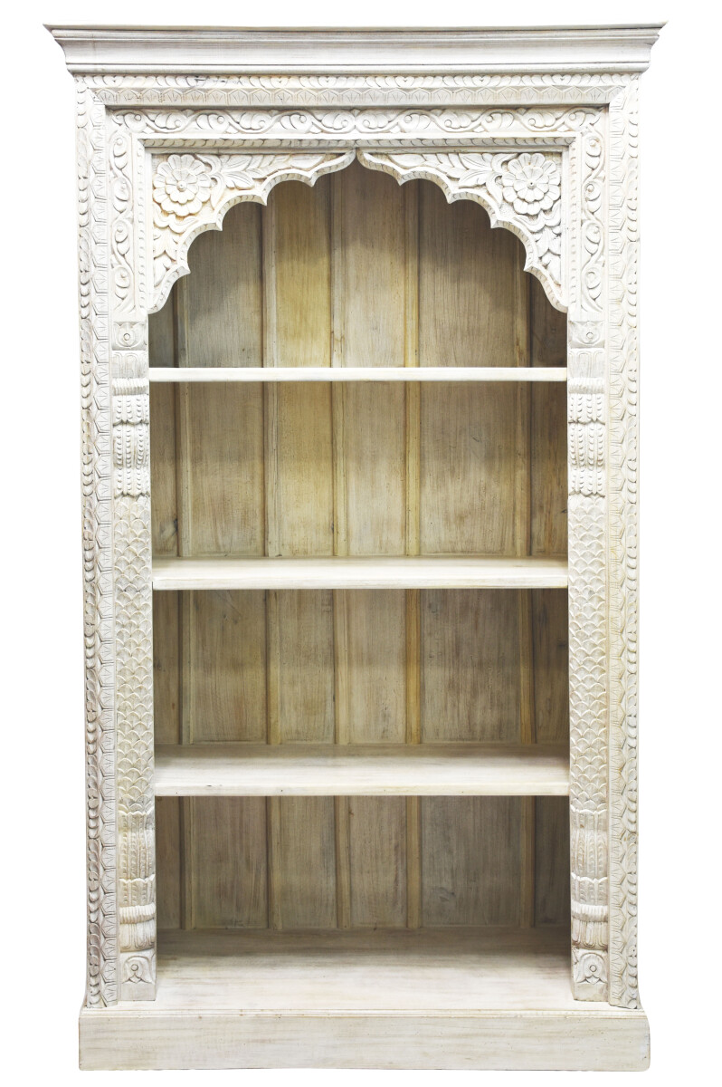 Oriental Bookshelf, Solid Wood, Ihab Whi box