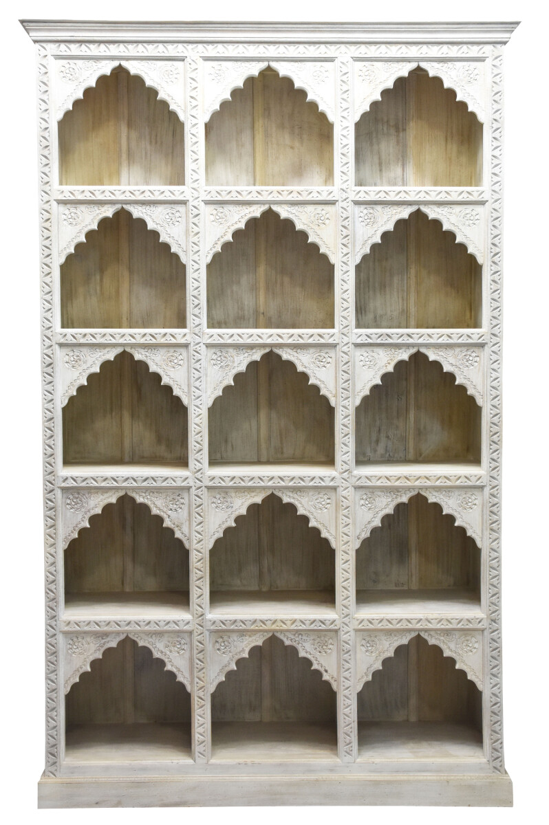 Oriental Bookshelf, Solid Wood, Haytham  box