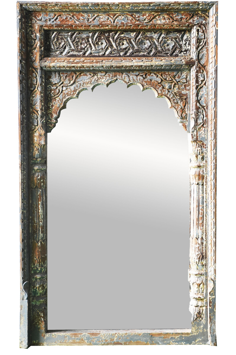 Oriental Vintage Wall Mirror Inara Gray box