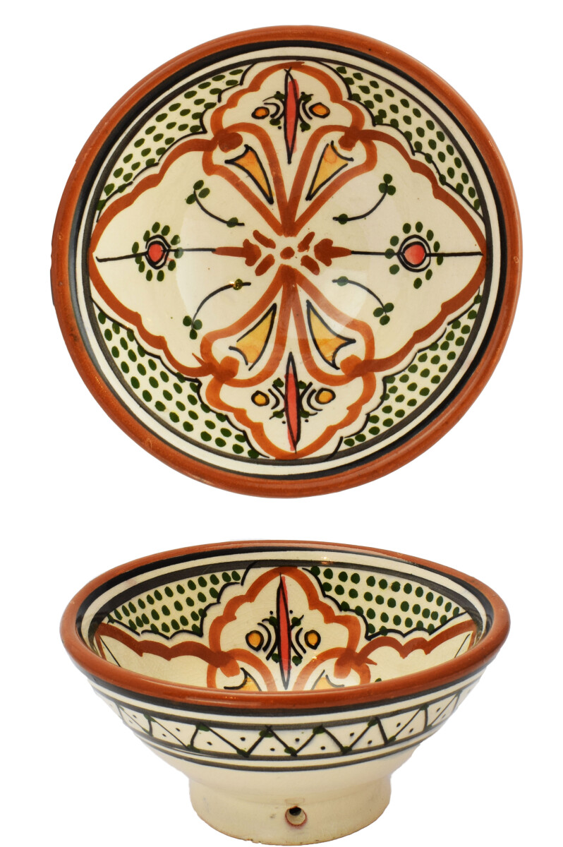 Amaru Brown Moroccan Ceramic Bowl, Handm box