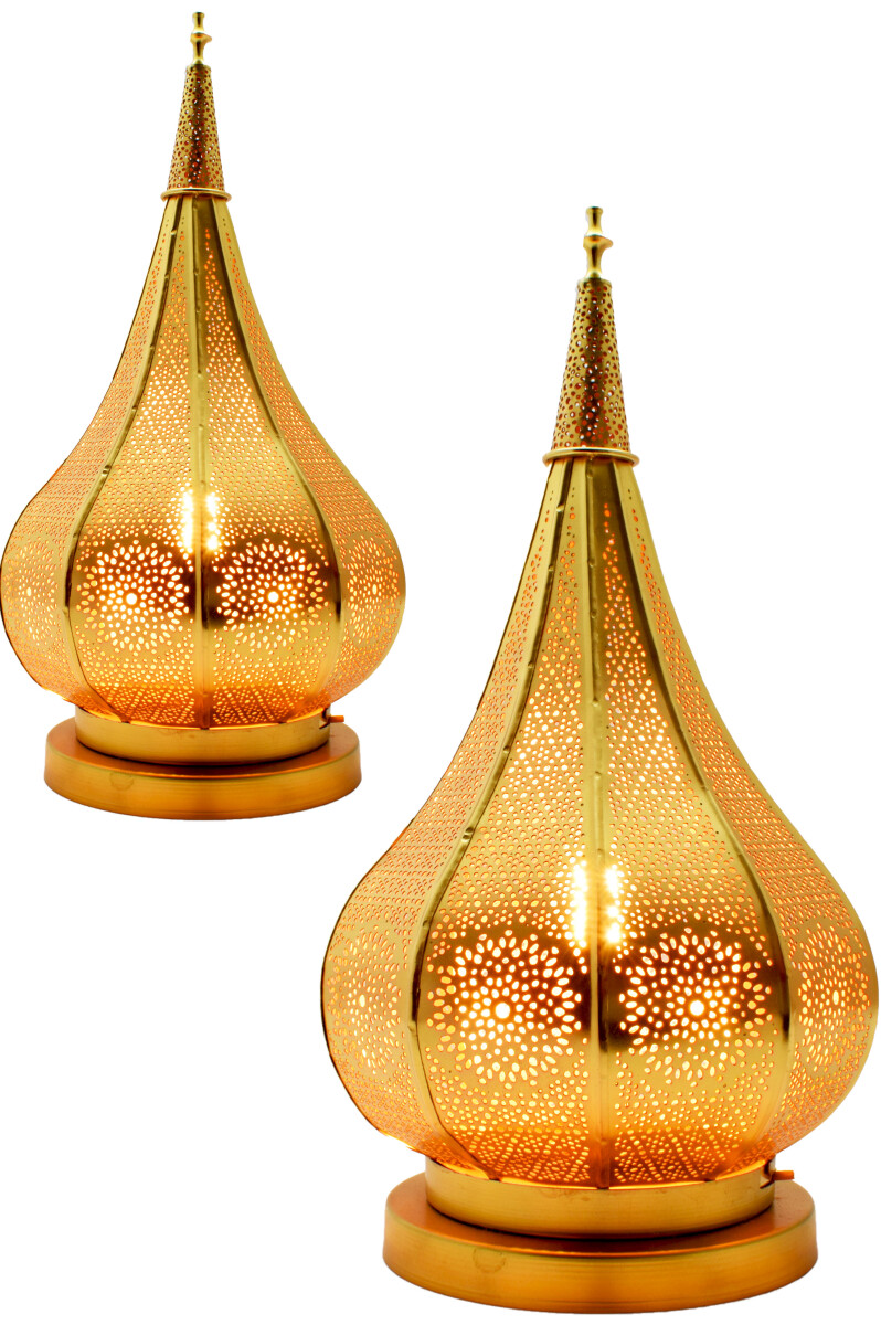 Set of 2 Oriental Table Lamps: Kais Gold box