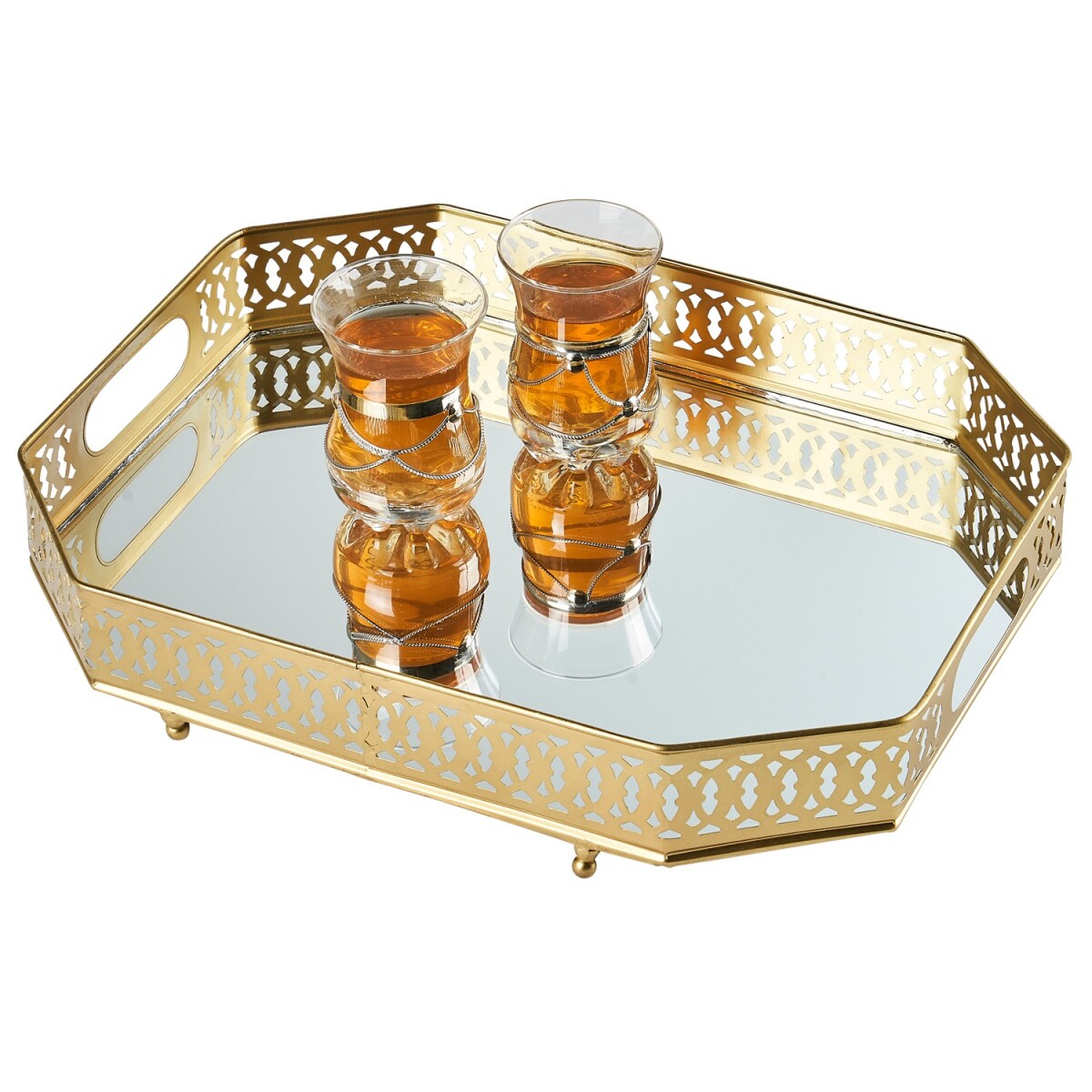 Mirrored Tray, Serving Tray, Decorative Tray, Agata Gold