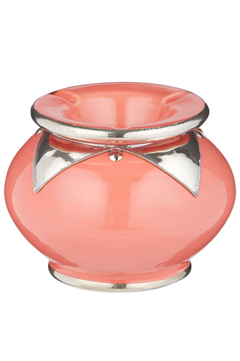 Moroccan Kanita Decorative Ceramic Ashtray in Pink, 11 cm