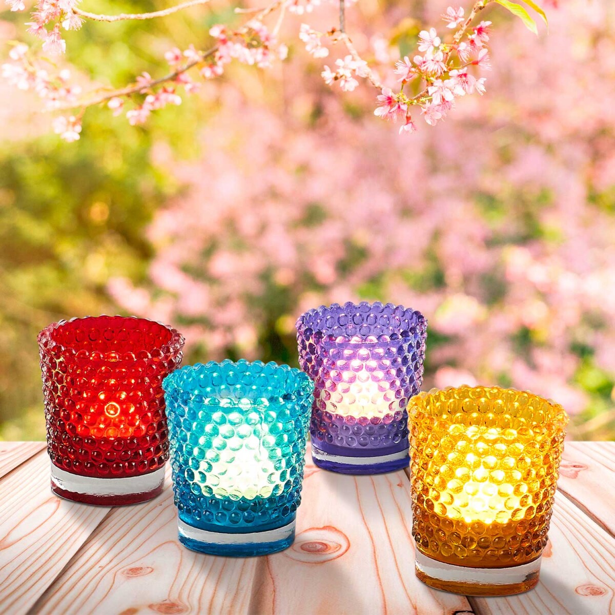 Set of 4 Window Sill Decorative Tealight box