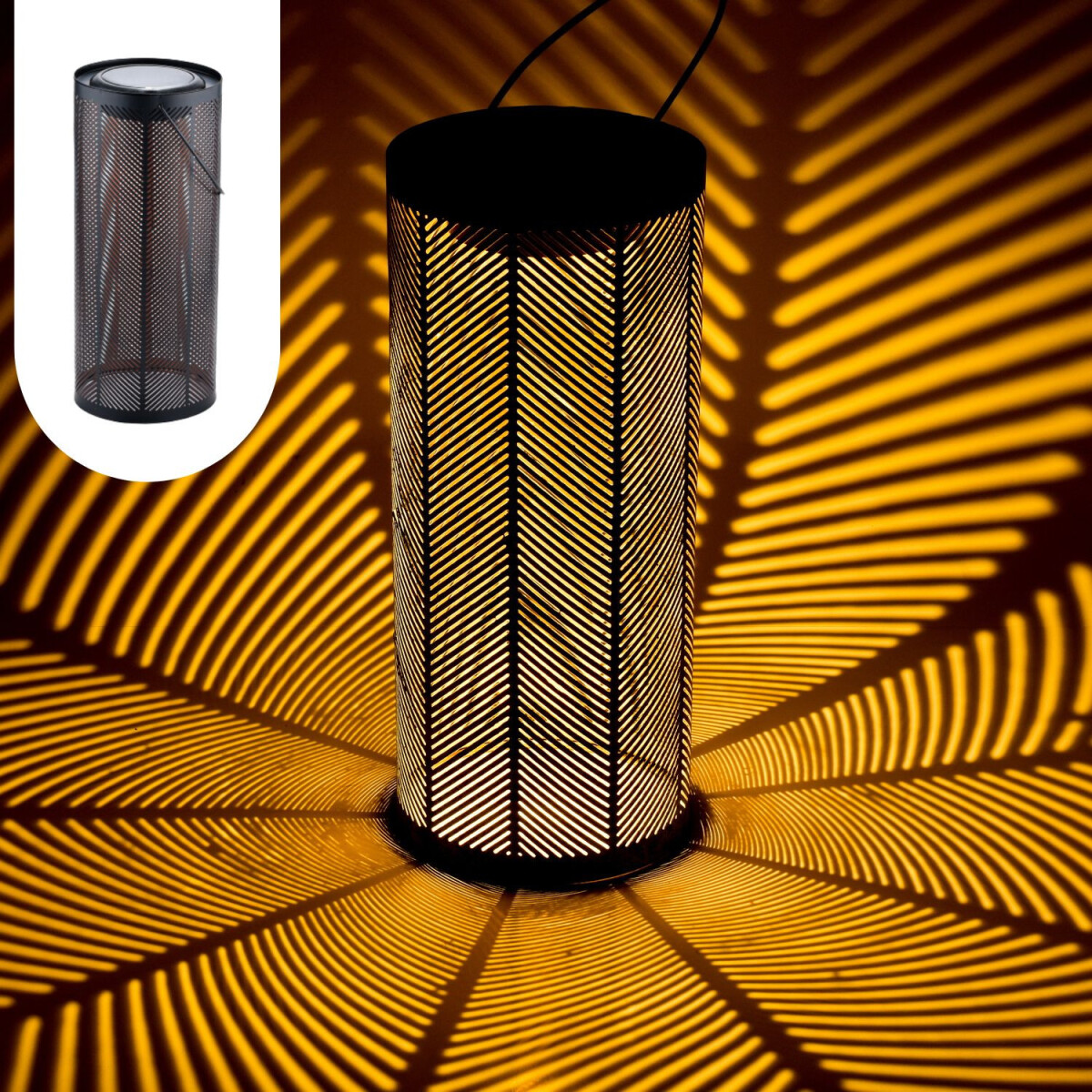 Scandinavian Solar Lantern, Solar Lamp,  box
