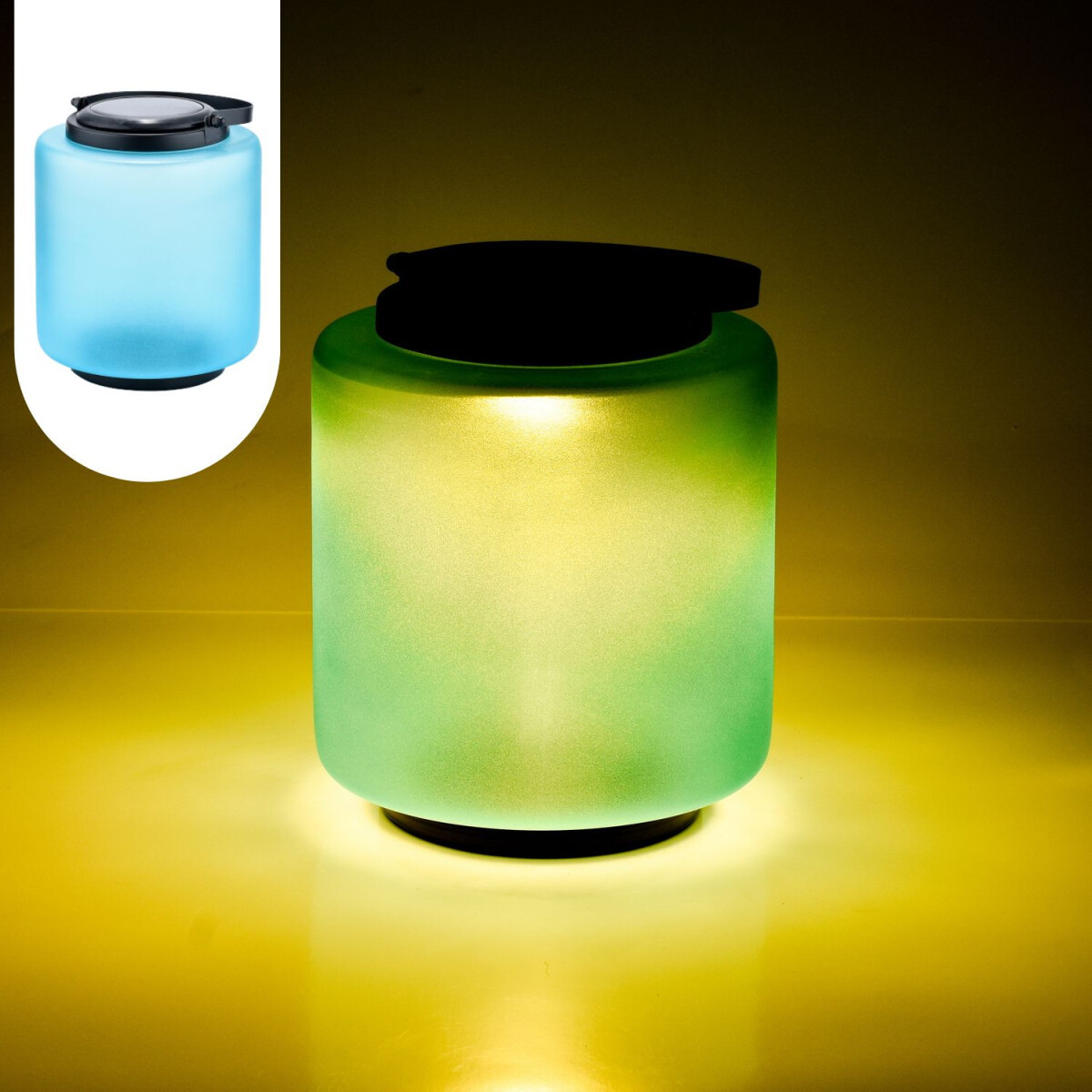 Modern Glass Solar Lantern Lamp for Balcony and Garden Decor