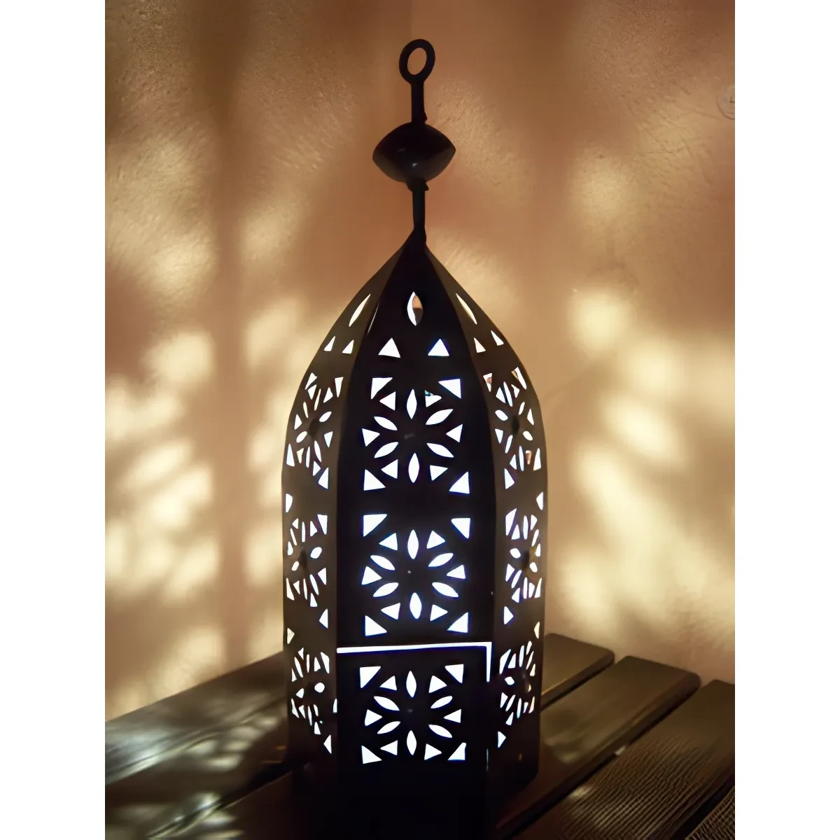 Moroccan Lantern Sliman Rust 30 cm box