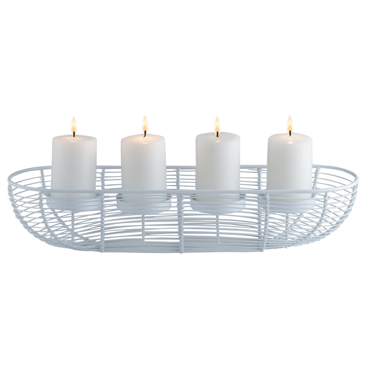 Advent wreath candle holder Christmas decoration Flann White