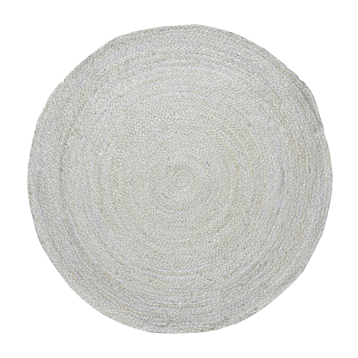 Ethno Boho Decorative Jute Rug Abrila Round 80 cm Cream