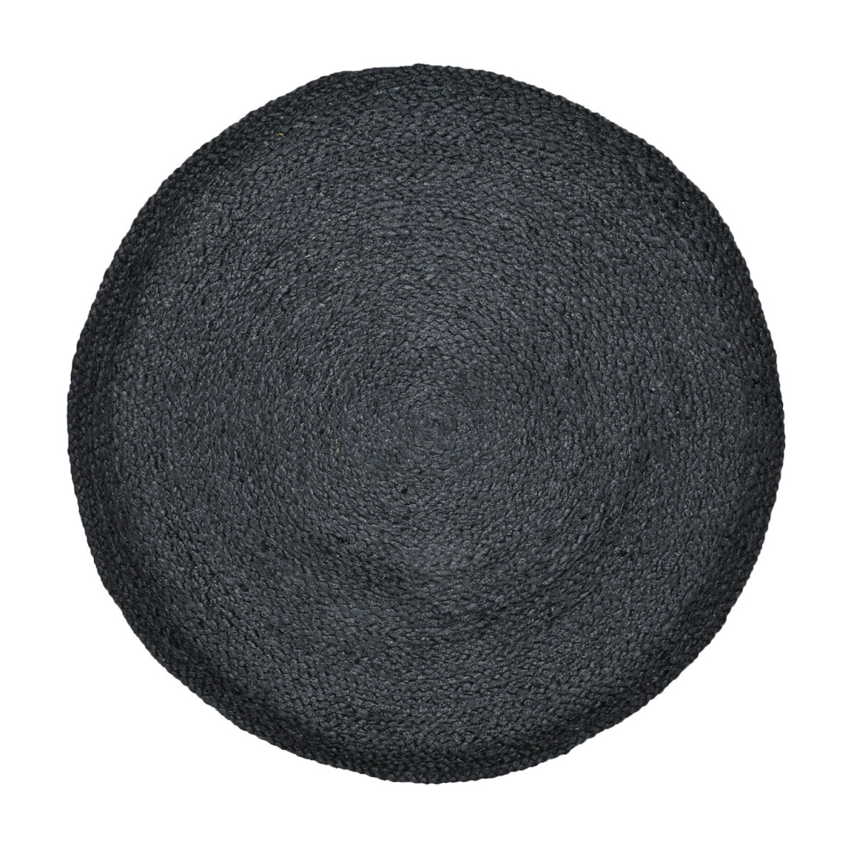 Ethno Boho Decorative Jute Rug Abrila Round 80 cm Black