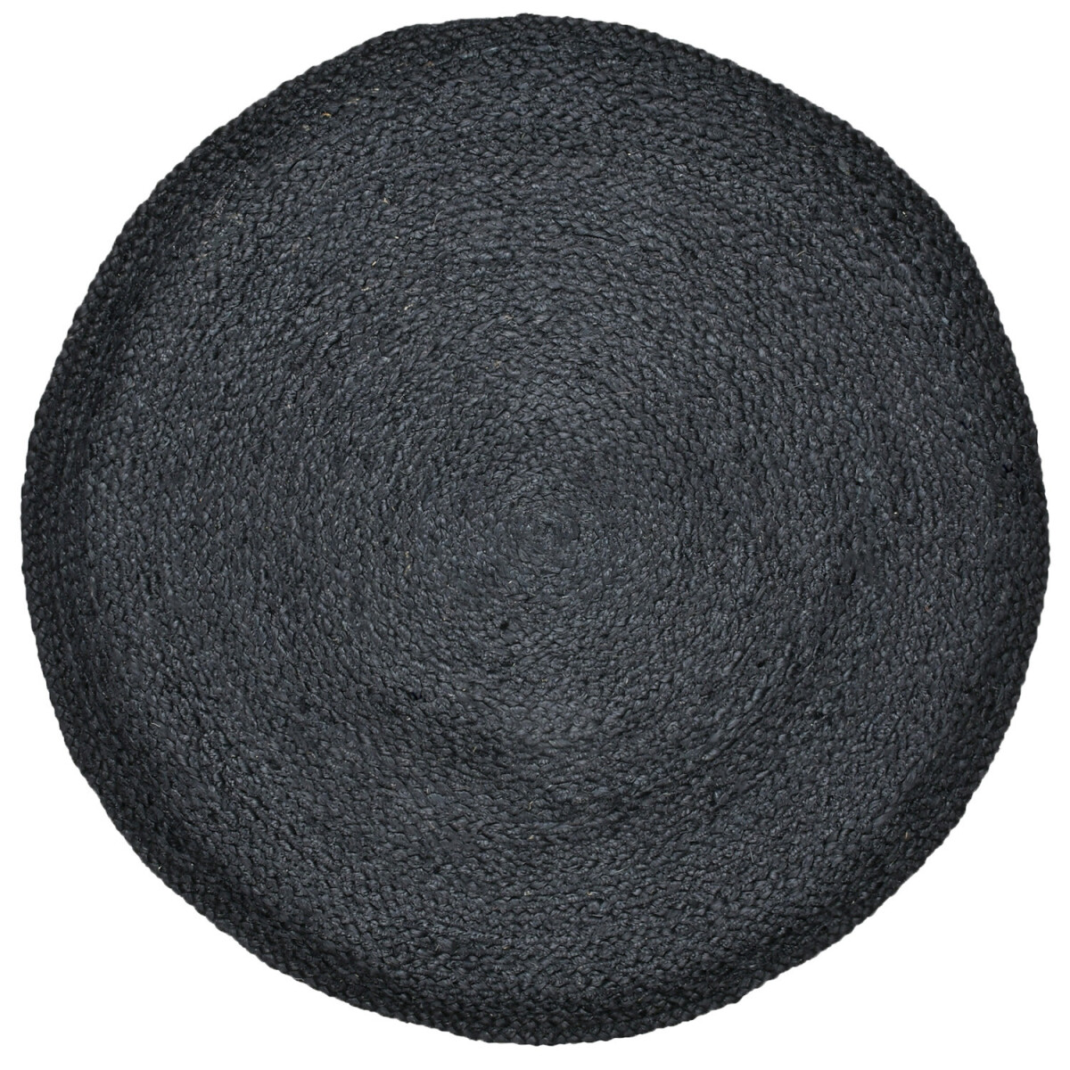 Ethno Boho Decorative Jute Rug Abrila Round 100 cm Black