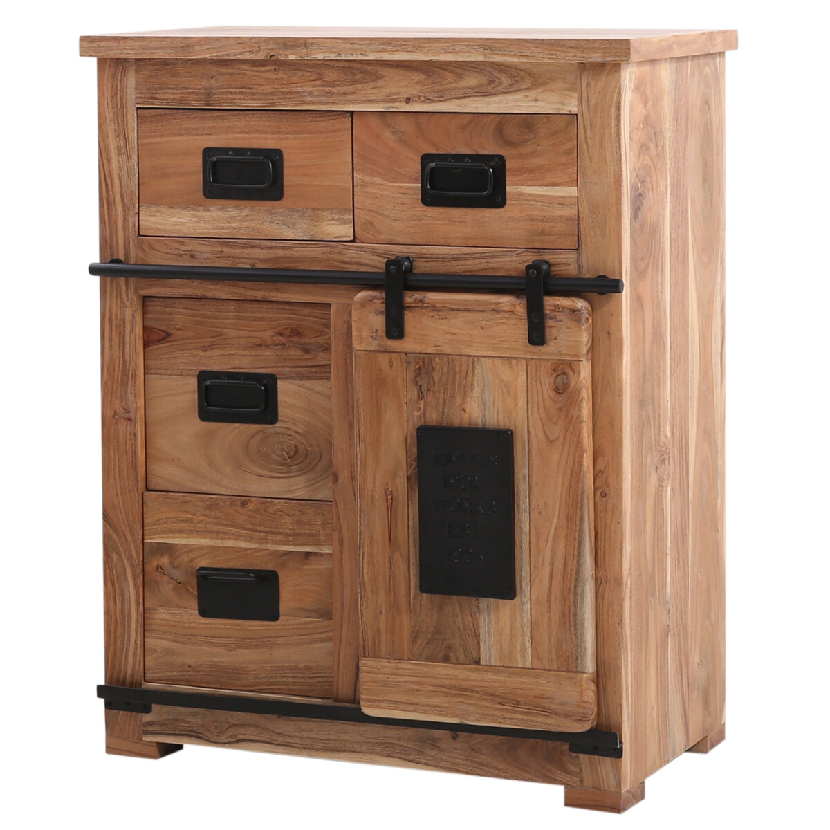 ABCDE 100 cm Chest of Drawers: Industrial Design in Acacia W