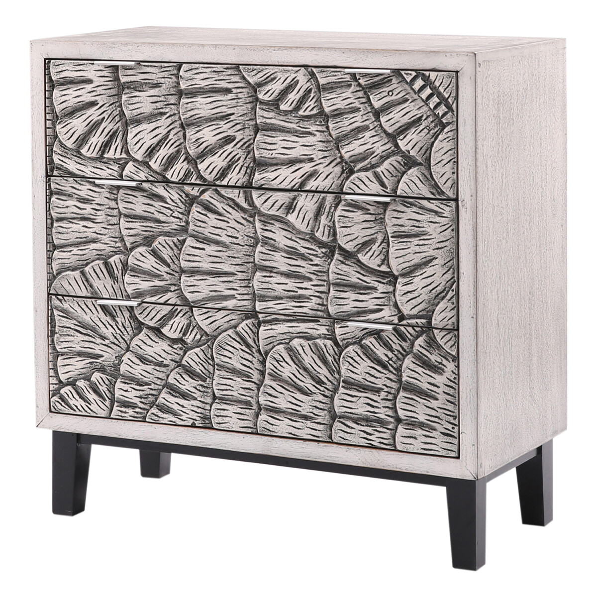 Adalar 80 cm Chest of Drawers: Modern Rustic Design with 3 D