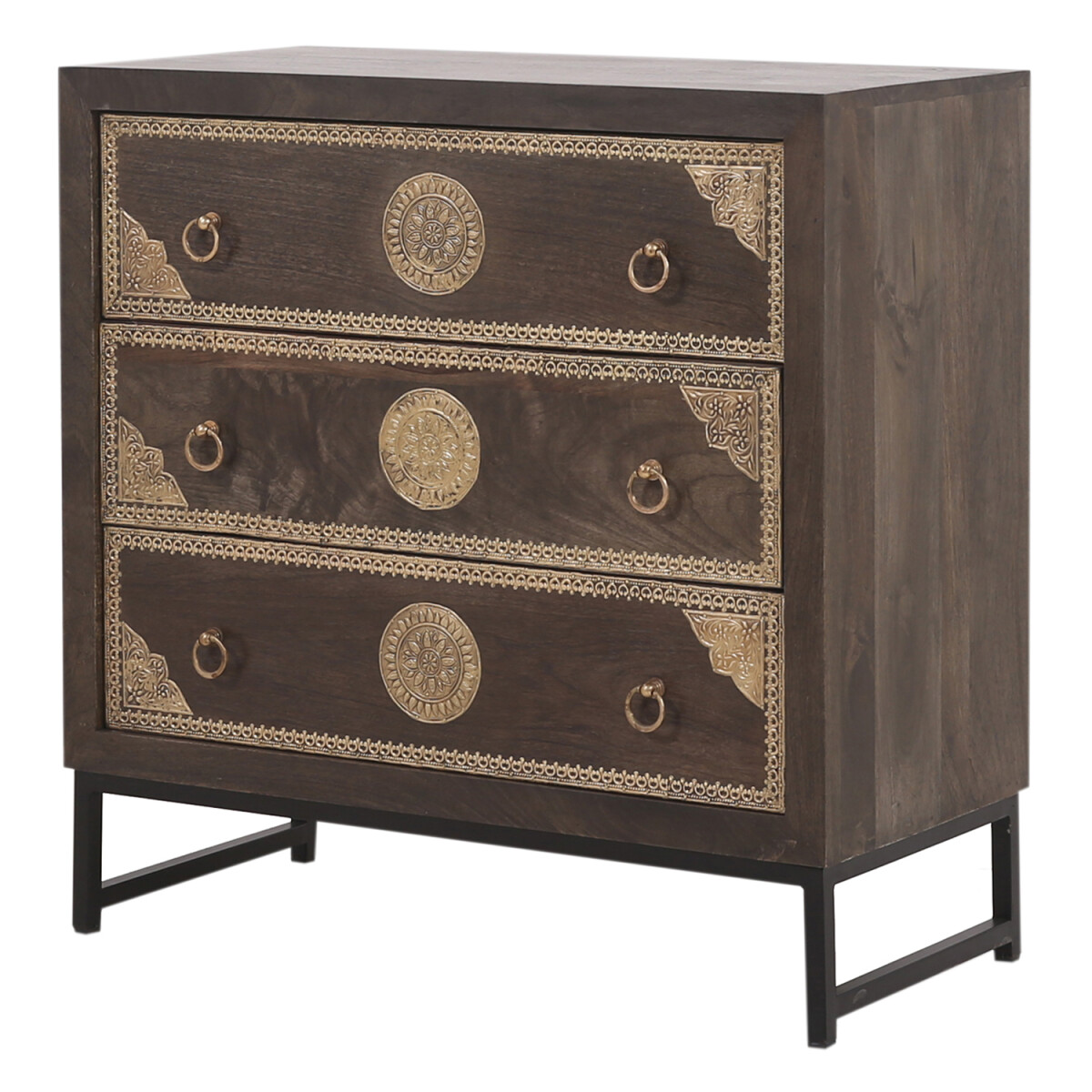 Adal 80 cm solid wood chest of drawers w box