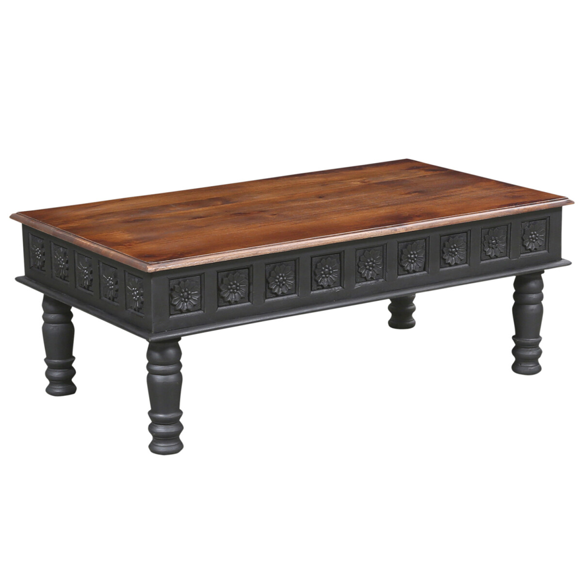 Abraam Coffee Table Made of Mango Wood – Handcrafted w