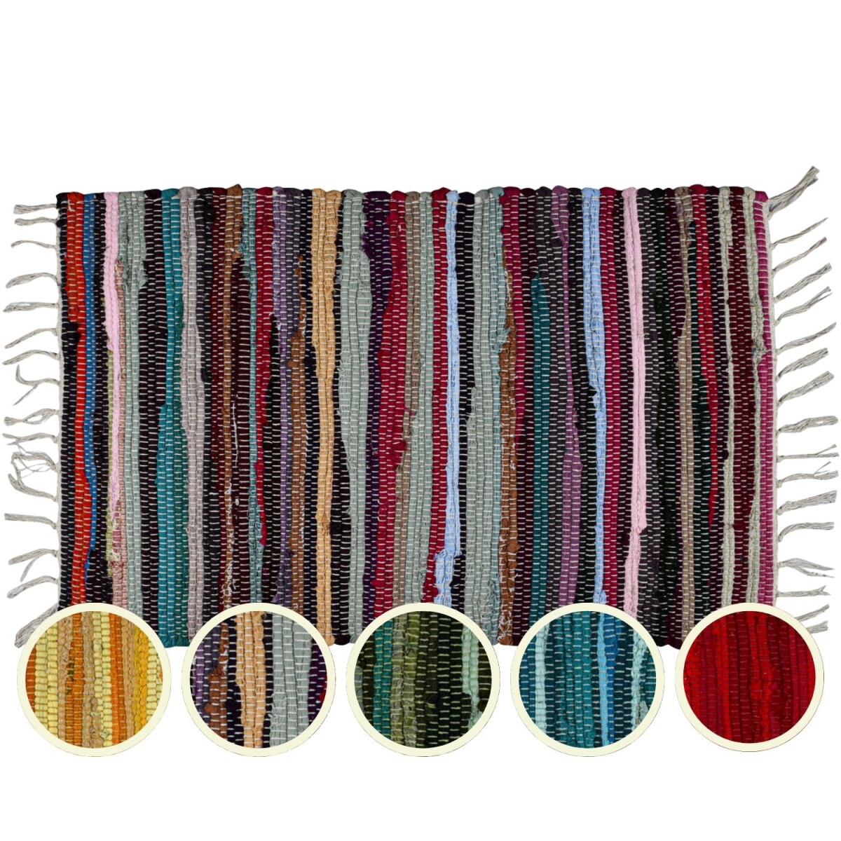 Callum Bunt Rug 90×50 cm | Boho Rug Made from Recycled