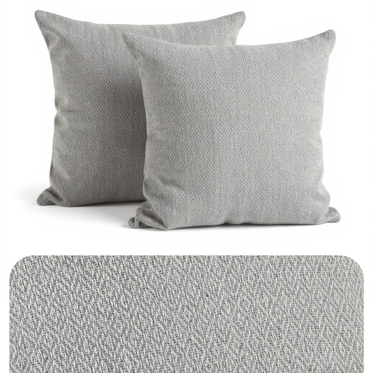 Set of 2 Calix Gray 40cm Cotton Pillowca box