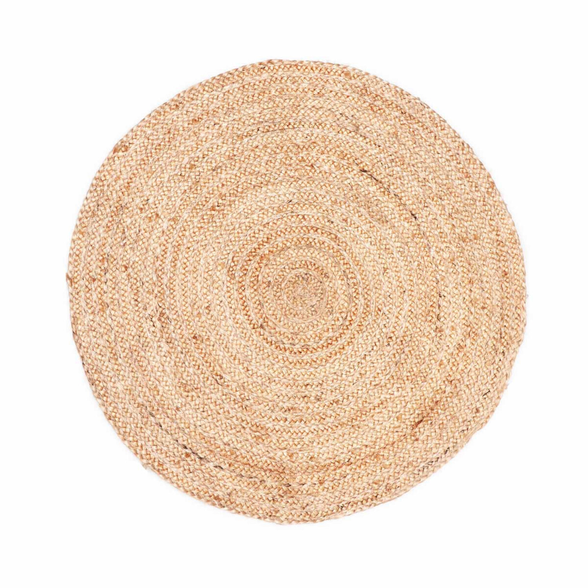 Round woven jute rug, Abril, 80 cm