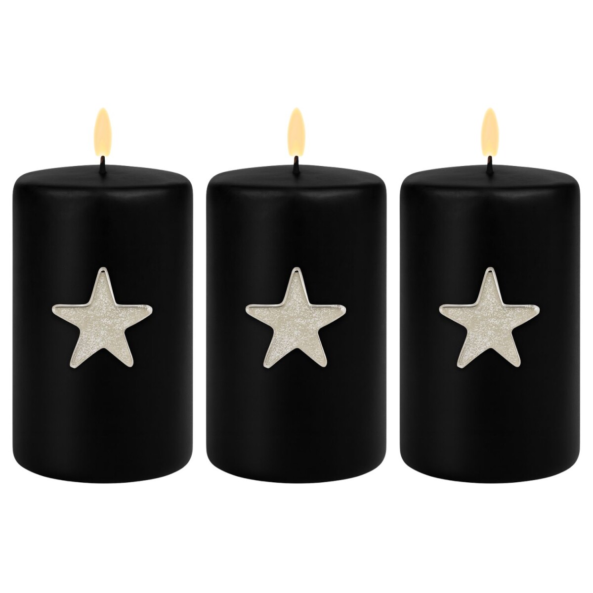 Set of 3 Caloge K 6cm Silver Candle Hold box