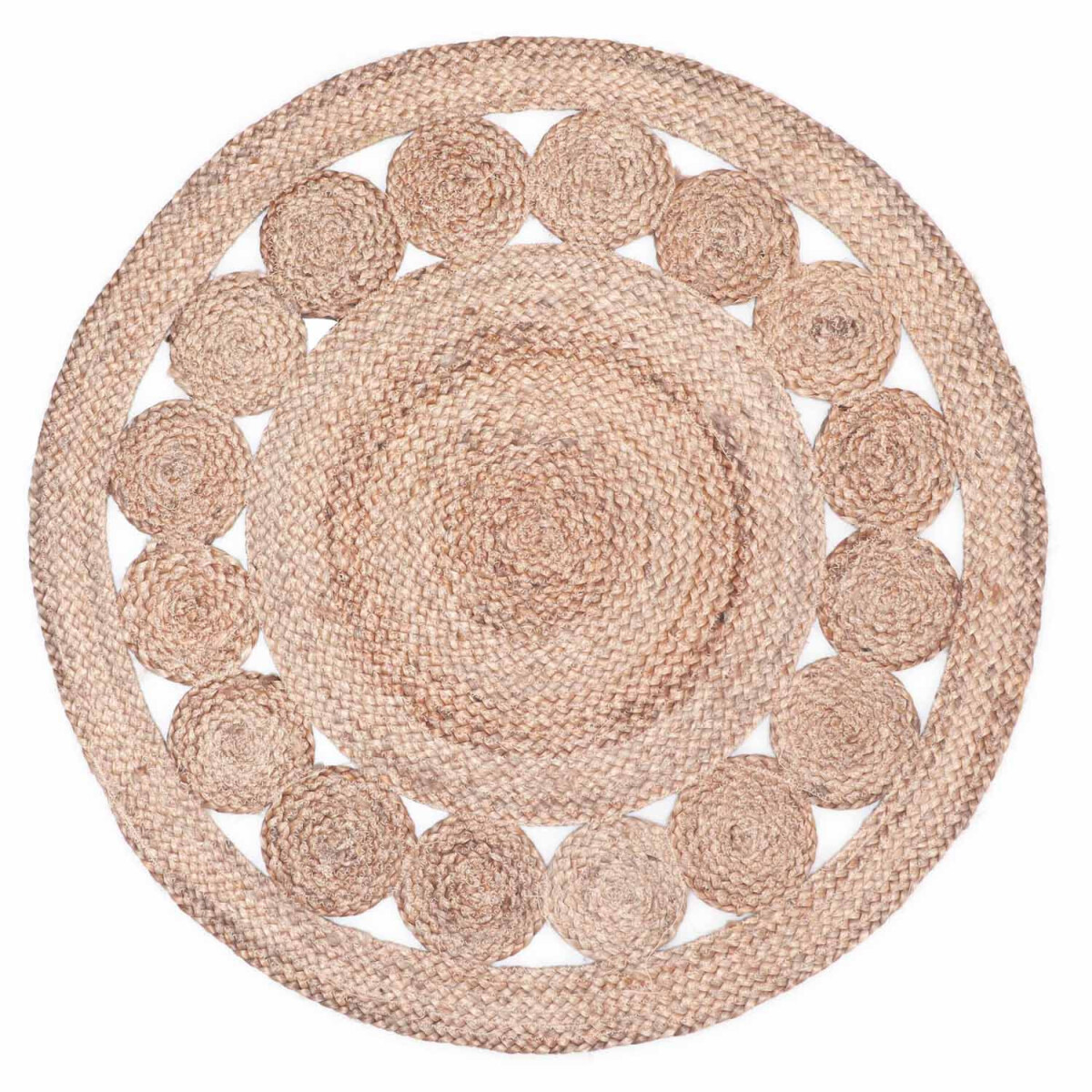 Jemina Natural Round Jute Rug, 90 cm