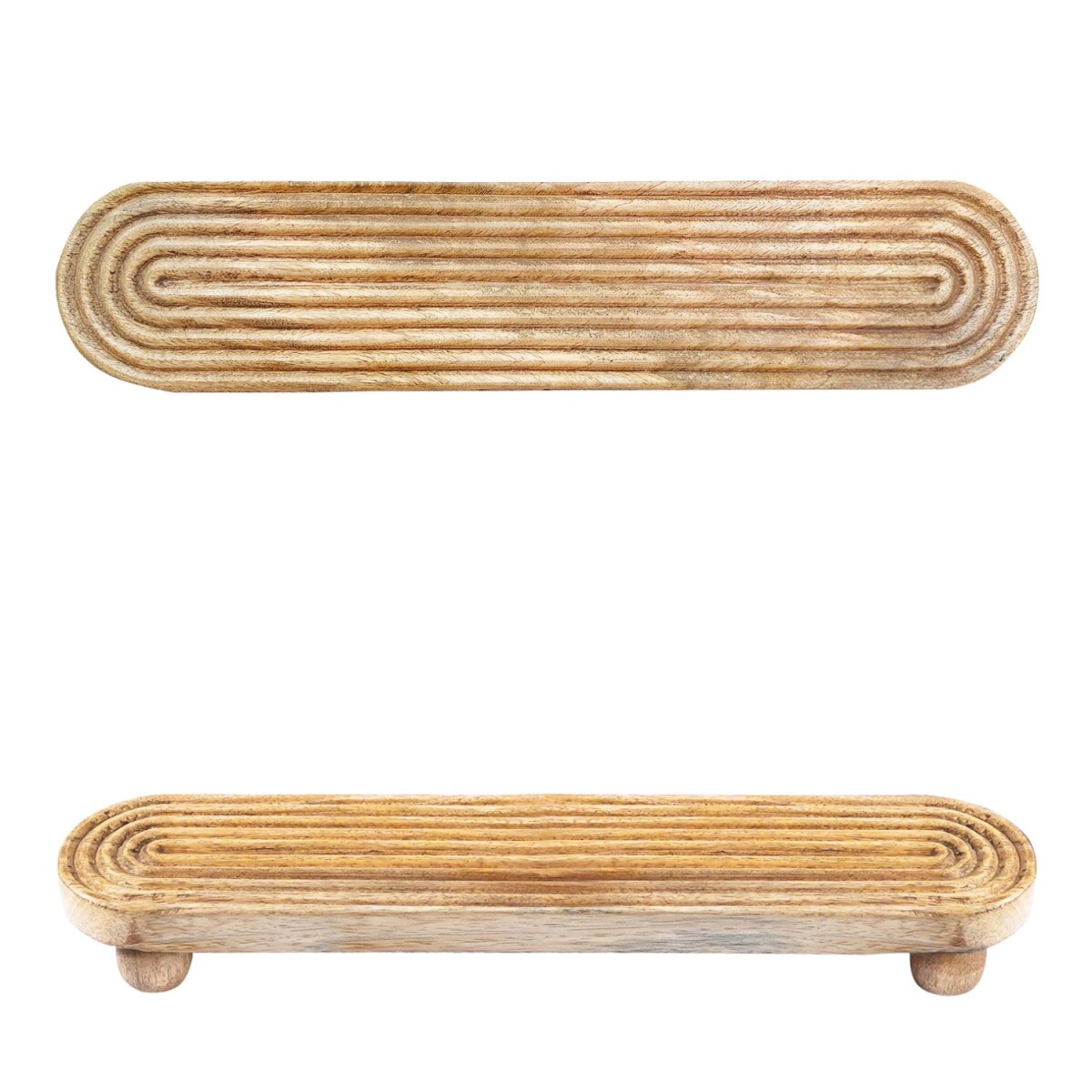 Cailin Candle Tray | Oval Mango Wood Dec box