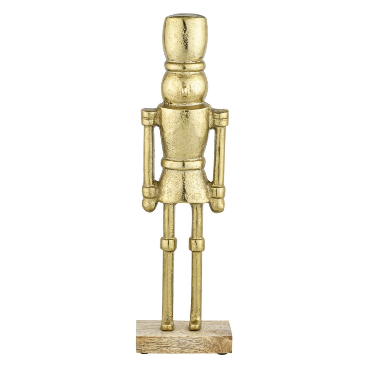 Decorative Nutcracker Figurine, 32 cm, Gold Aluminum on a Wo