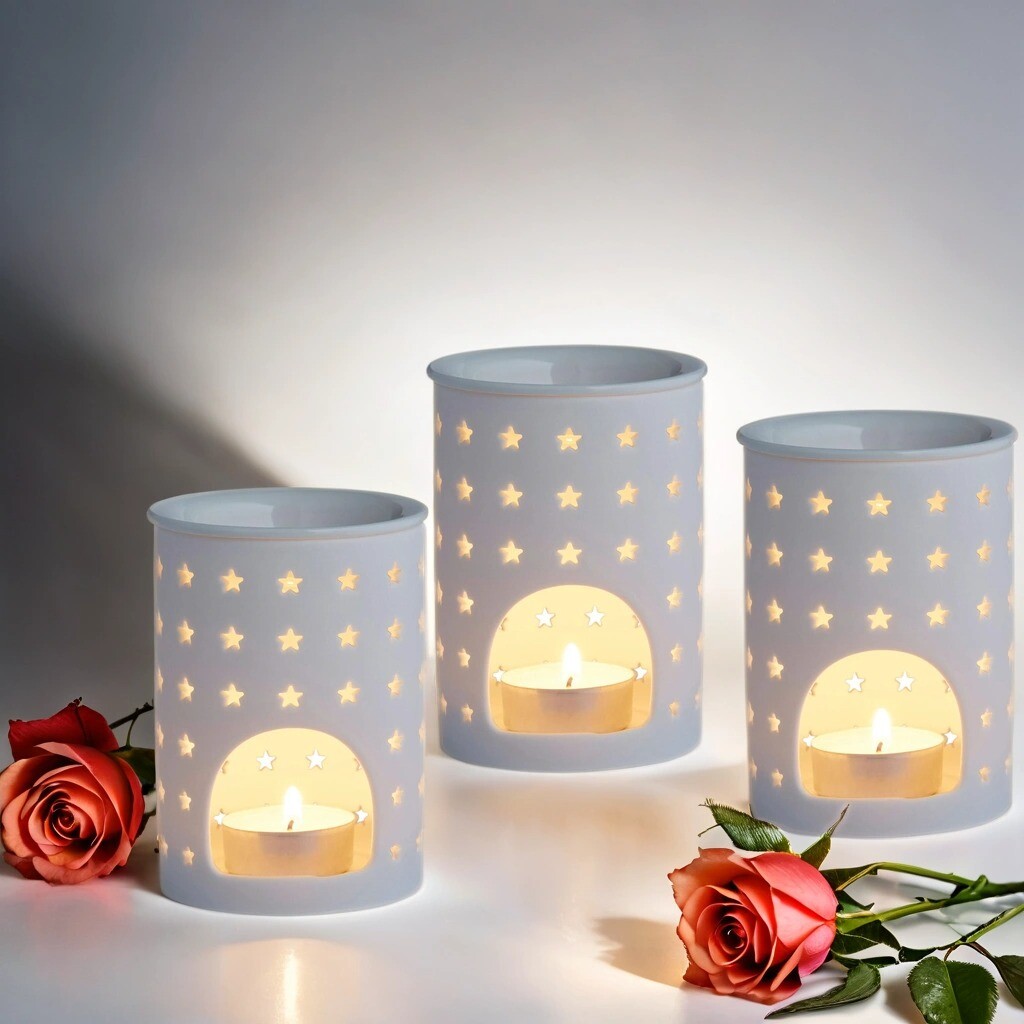 Set of 3 Tuan Ceramic Aroma Lamps -4-
