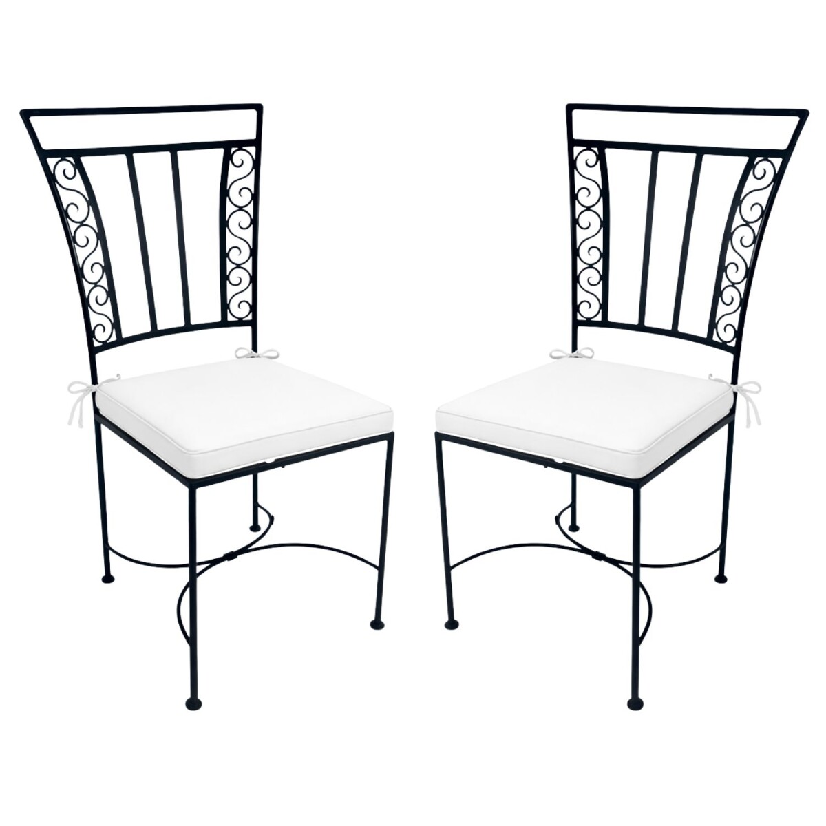 Set of 2 Ronda Iron Chairs, Handcrafted | Mediterranean-Styl