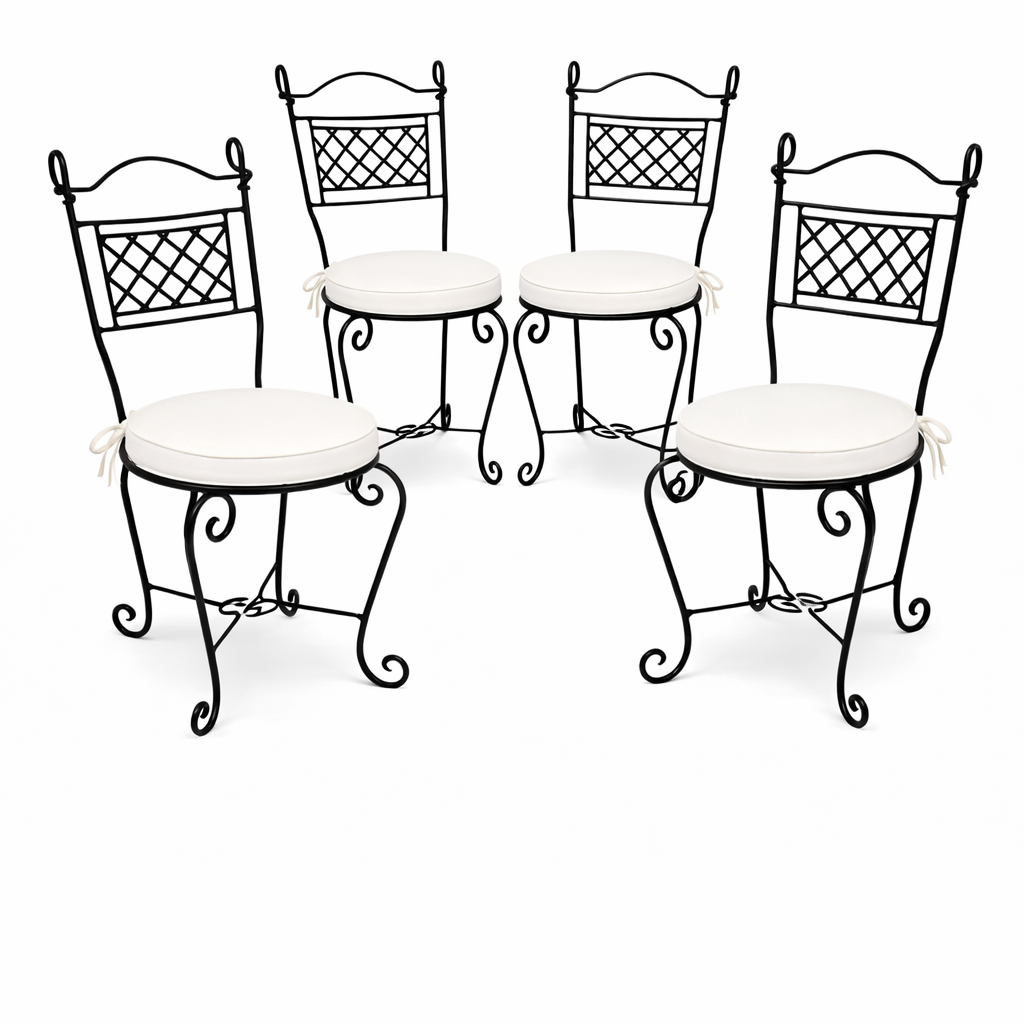 Set of 4 Rioja Handcrafted Iron Chairs | Mediterranean Garde