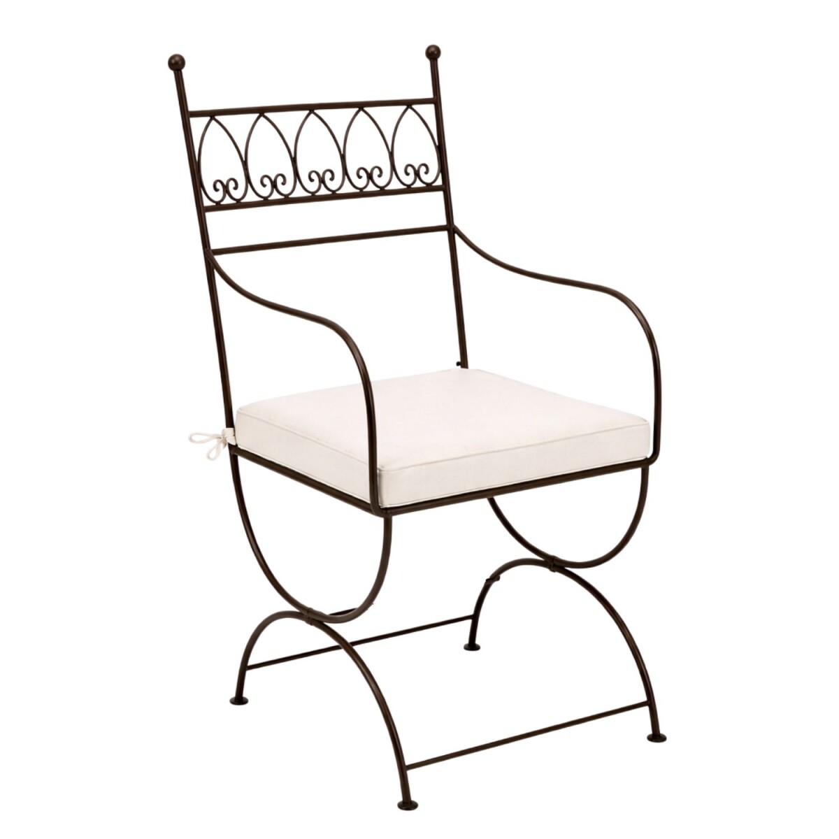 Merida XL Hand-Forged Iron Chair | Mediterranean Garden Chai