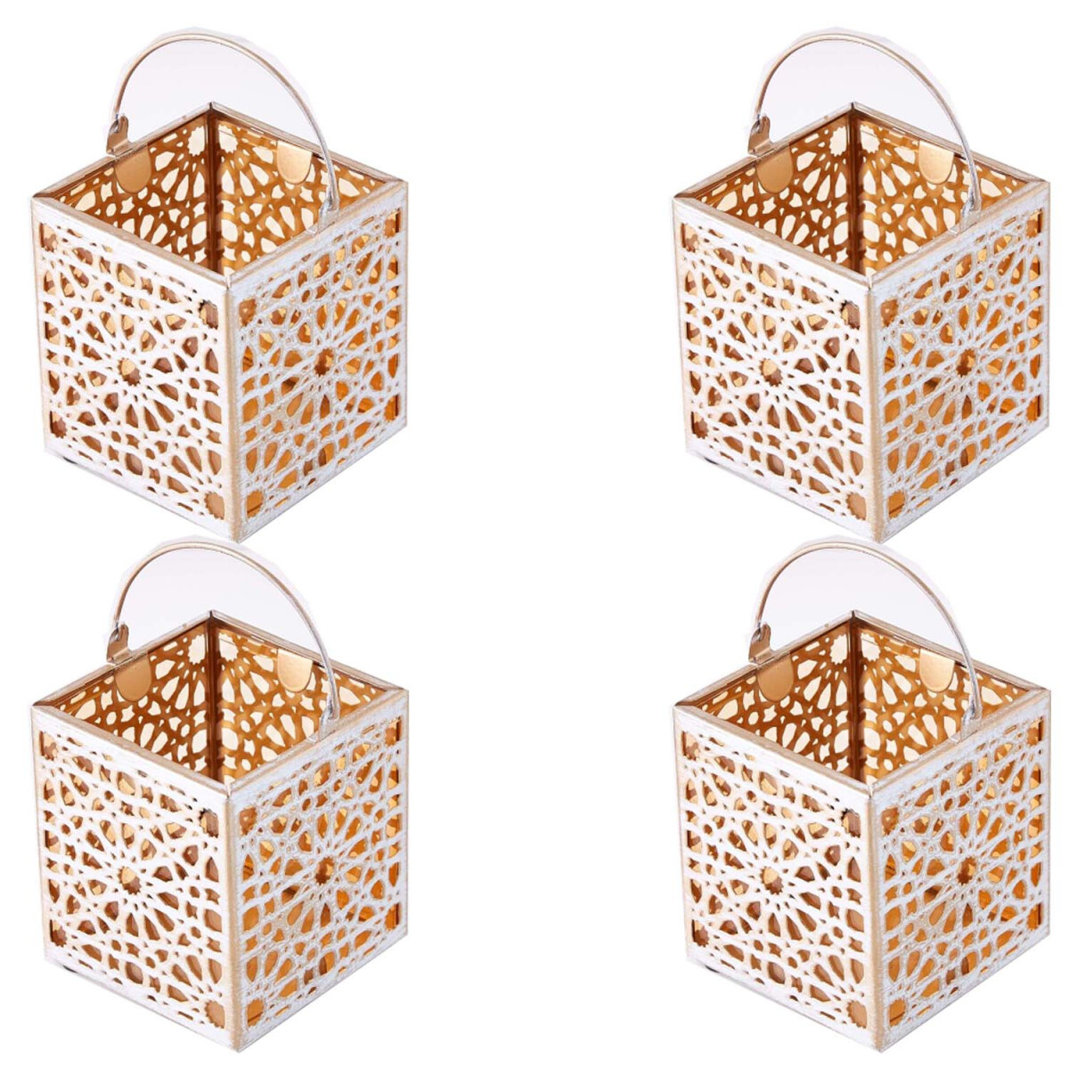 Set of 4 Oriental Tealight Holders, 10 c box