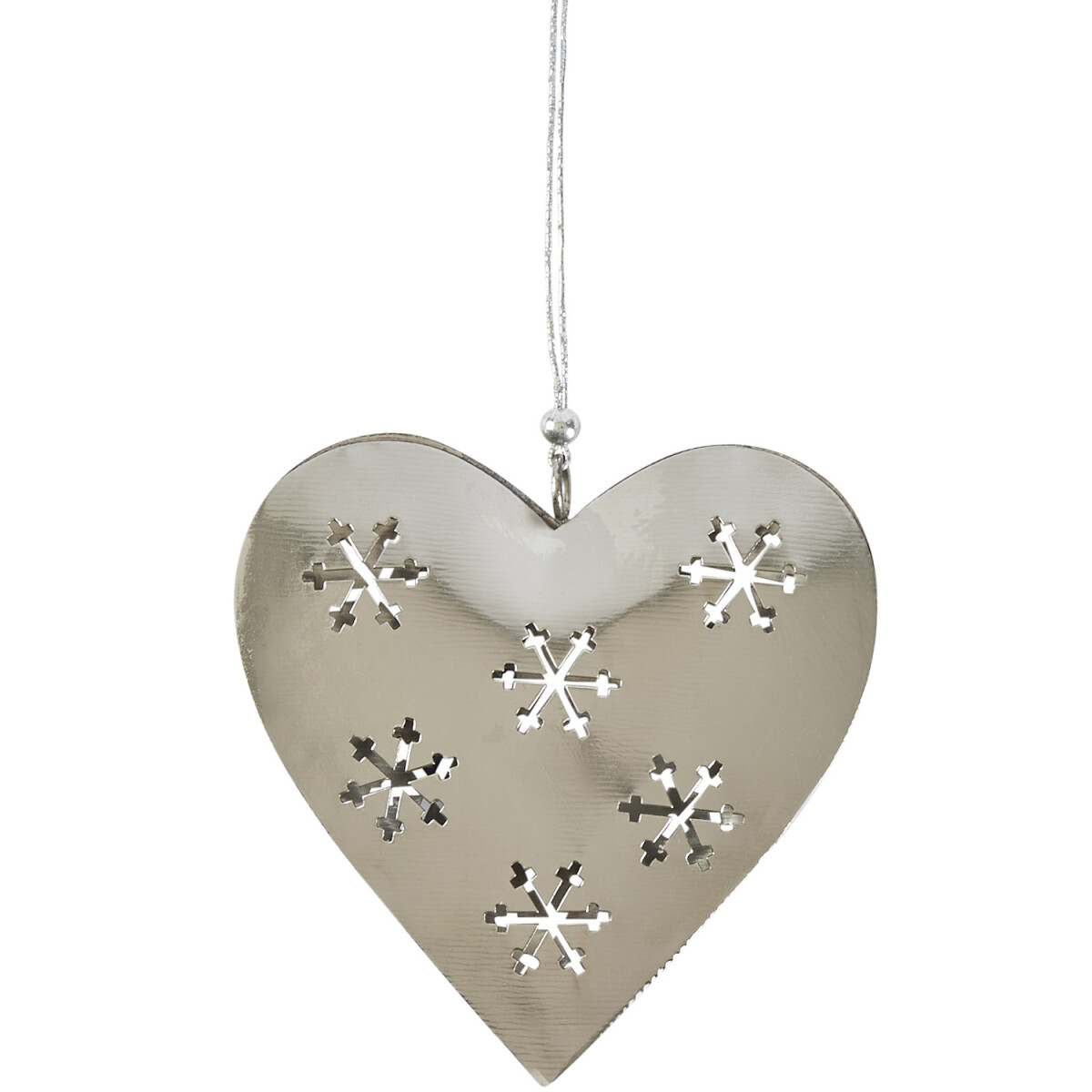 Christmas Ornament, Heart-Shaped, Silver box