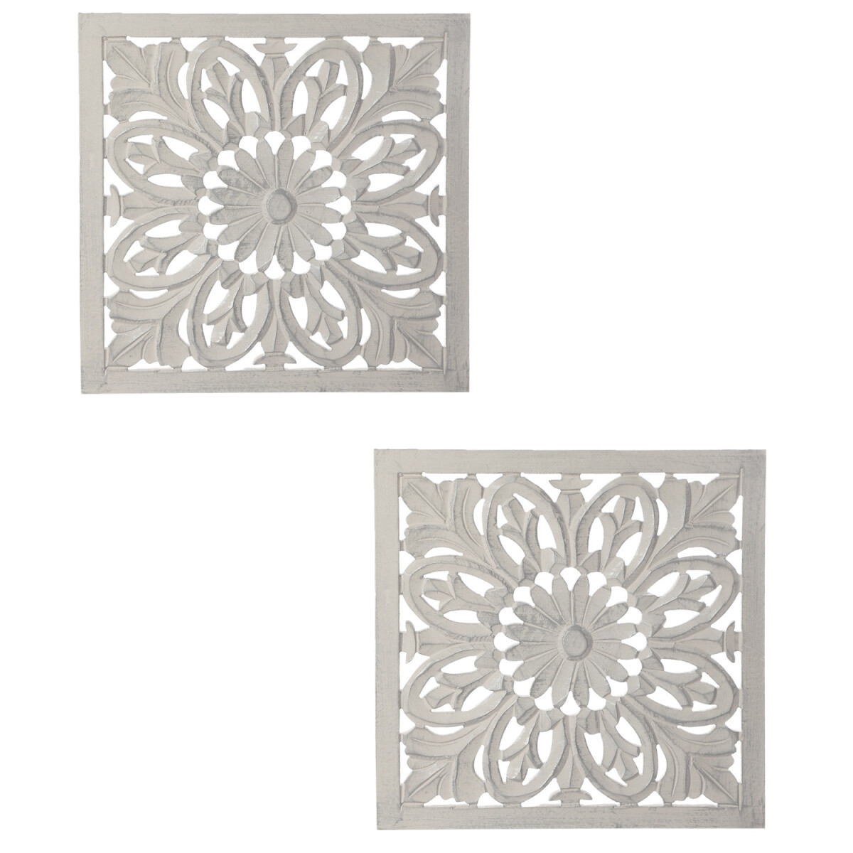 Set of 2 Vintage Wall Art, Wooden Mandal box